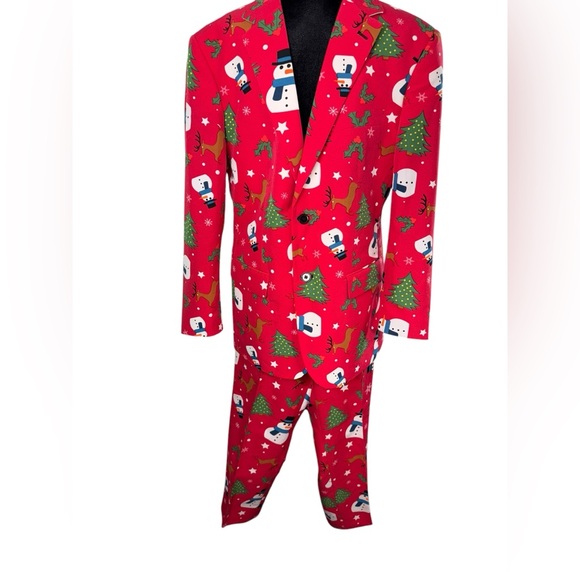 OppoSuits Christmaster 3 piece Suit Blazer, Pants and Tie NWOT - Picture 11 of 17